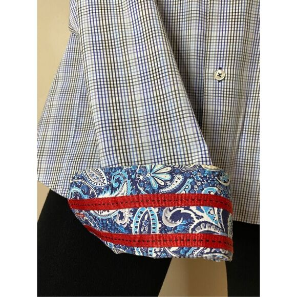 Size 7= XL 7 Downey St. check dress shirt, 100% cotton. Measurements provided. - Picture 4 of 12